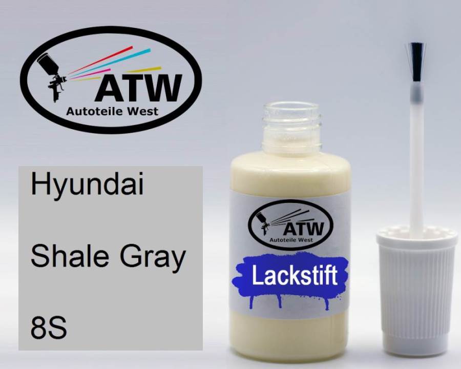 Hyundai, Shale Gray, 8S: 20ml Lackstift, von ATW Autoteile West.